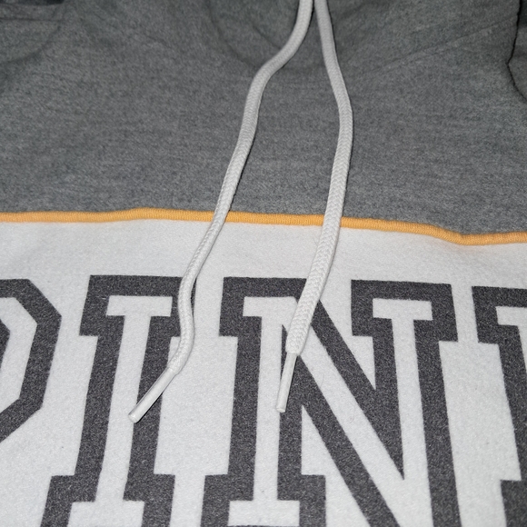 Gray PINK Victoria's Secret Cottonblend Funnelneck Sweatshirt - Picture 2 of 5